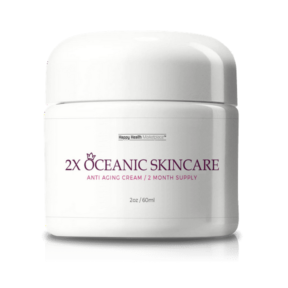 2X Oceanic Skincare Cream - Anti Aging Cream 2 Month Supply - Collagen & Vitamin Infused Nourishing Anti Aging Face Cream - Reduce Wrinkles Appearance - Improve Age Spots & Redness - Help Repair Skin