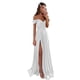 thumbnail image 1 of Vestido de fiesta GODCUN de satén con hombros descubiertos, corte en A, vestido de fiesta, 1 of 7