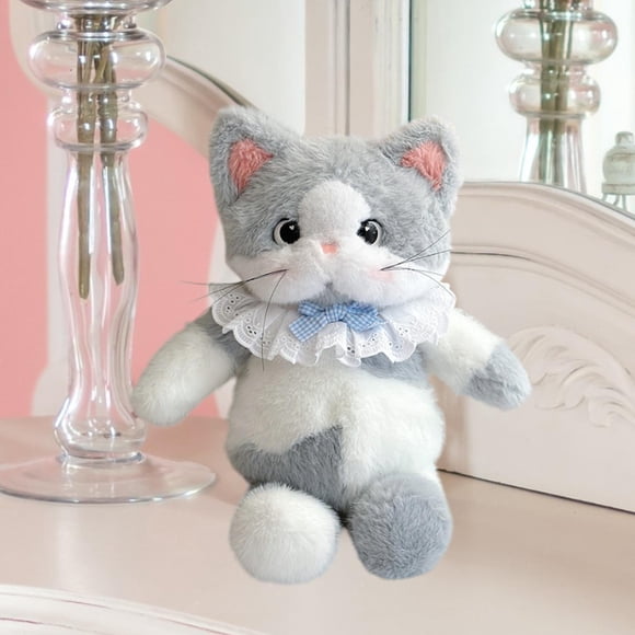Mochila de gato de peluche linda, mochila animal creative lovey pellinto juguete de peluche, mochila, mochila para niñas niños adultos regalo de Gris