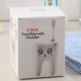 thumbnail image 2 of Zootealy Tooth-shaped Toothbrush Holder Cute Cartoon Tooth-brush Stand Bathroom Supplies Toothholder Razor Holder, 2 of 5