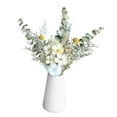 thumbnail image 2 of Ramo de flores secas naturales, tallos de eucalipto, bricolaje casero violetas blancas, 2 of 9