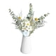 thumbnail image 2 of Ramo de flores secas de eucalipto, plantas secas, adornos florales para jarrones de boda violetas blancas, 2 of 9