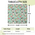 thumbnail image 2 of Boxer and Floral Green Pattern Square Fitted Tablecloth with Elastic Edge, Washable Table Cover for Home Kitchen Party and Daily Decor 34"x34", 2 of 2