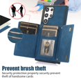 thumbnail image 5 of Dteck for Samsung S23 Ultra Magnetic Wallet Case with Credit Card Holder Leather Crossbody Strap Purse for Women Kickstand Protective Cover for Galaxy S23 Ultra, Blue, 5 of 9