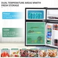 thumbnail image 4 of YYAo 3.2 cu ft. Compact Stainless Steel Refrigerator-Black, 4 of 12