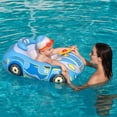 thumbnail image 7 of Baby Pool Float with 3D Car Design Heavy Duty 0.35mm PVC Baby Swim Float, Toddler Pool Float Swimming Floats Seat Boat Pool Toys with Steering Wheel for 12-18, 12-24 Months, Age 2-3, 1-5 year kids, 7 of 7