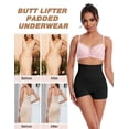 thumbnail image 3 of GAI YI Women's High Waist Tummy Control & Butt Lift Shapewear Boyshorts, 2-Pack Hip Enhancer Underwear, Breathable Comfort, ( Black+Black XL), 3 of 7
