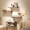 thumbnail image 5 of Wall shelves 4+1 Tier Floating Shelves for wall Wooden shelves for bedroom bathroom Storage Basket, 5 of 6