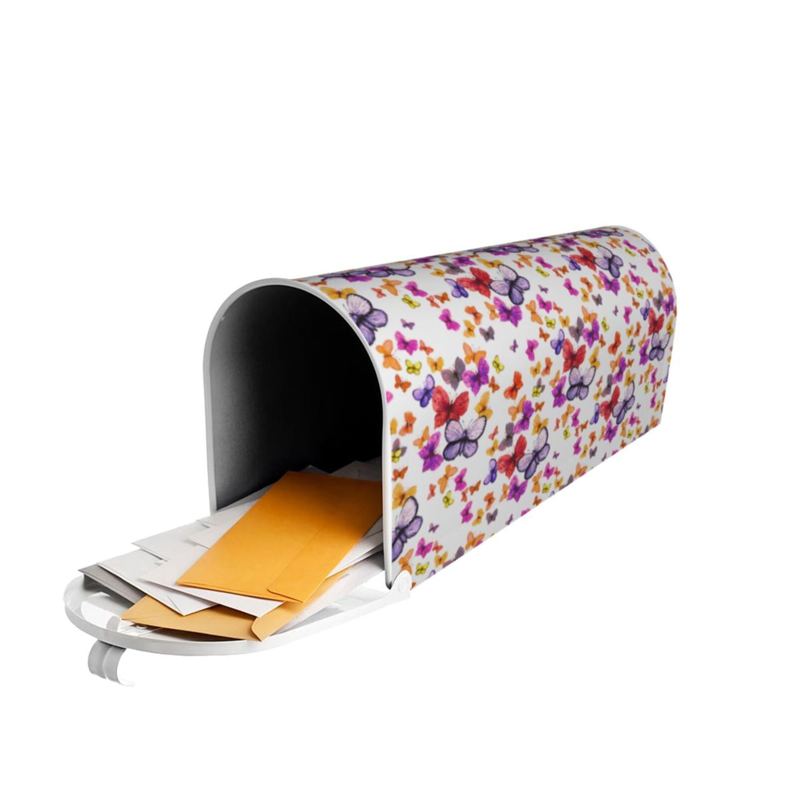 Logiee watercolor butterflies Print Post Letter Box Wrap Decor, Mailbox Cover Suitable for Standard Mailbox and Large Size Mailbox,Outdoor Yard Decoration-21x18 in