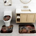 thumbnail image 5 of 4PCS Cabin Shower Curtain Set, Brown Buffalo Plaid Deer Elk Moose Black Bear Forest Woodland Animals Wildlife Hunting Lodge Country Rustic Farmhouse Bathroom Decor, Non-Slip Bath Mat, 5 of 7