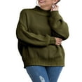 thumbnail image 1 of AMERTEER Fall Winter Womens Turtleneck Oversized Sweaters Long Sleeve Pullover Loose Chunky Knit Jumper, 1 of 7