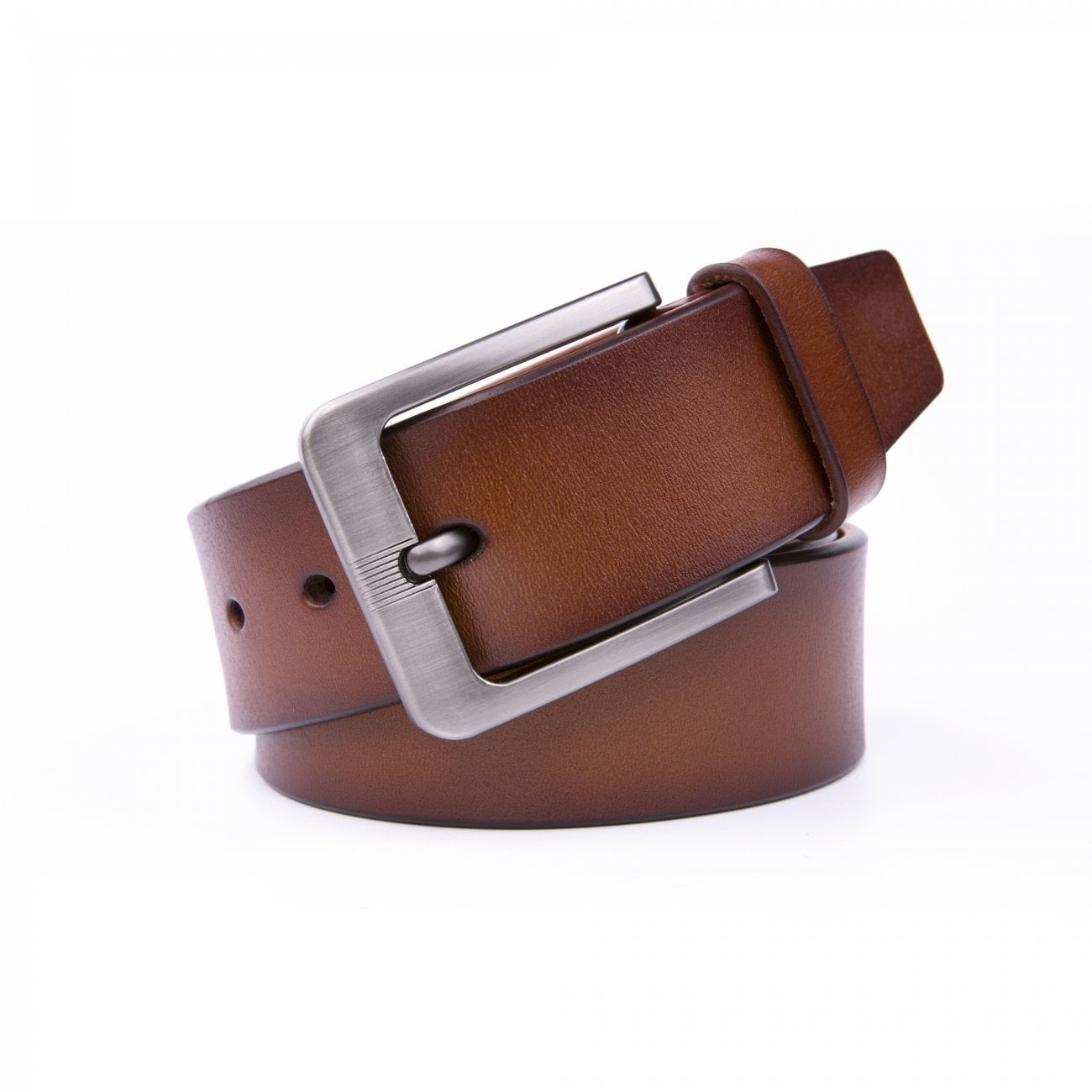 mens cognac dress belt