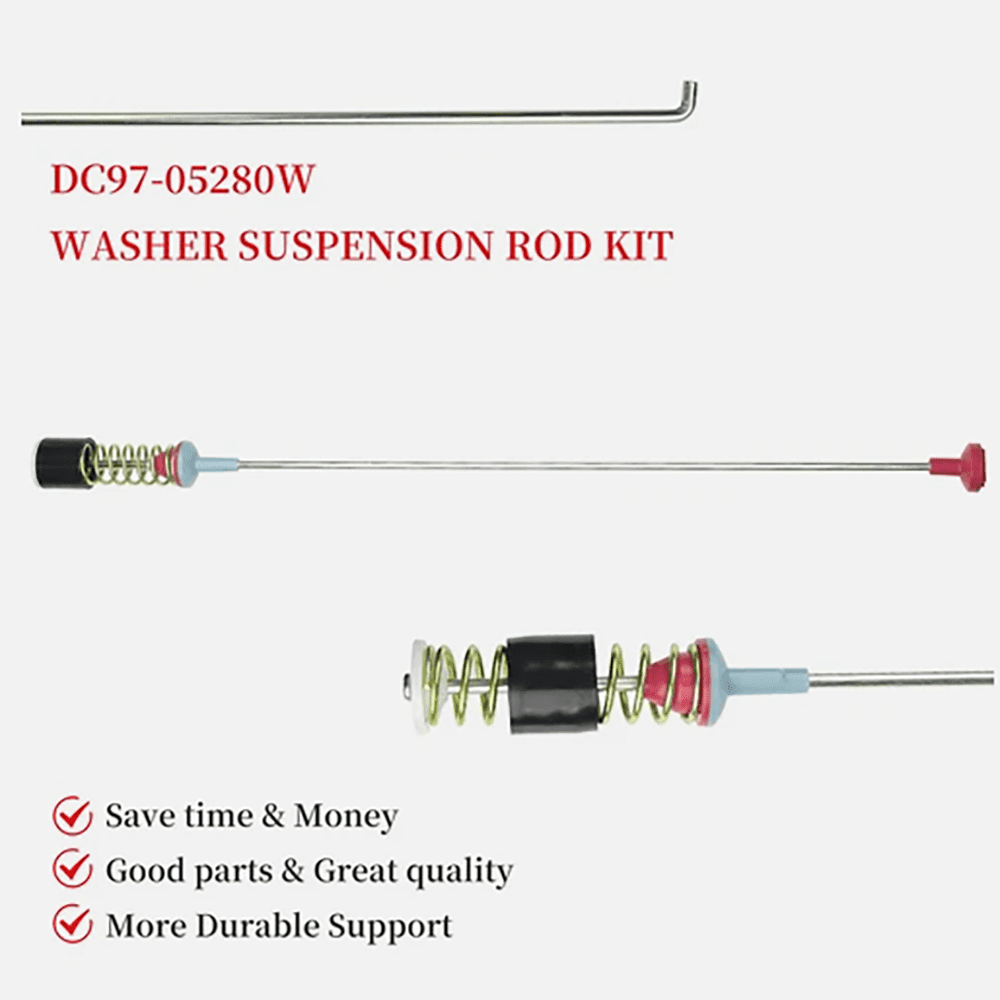 DC97-05280W DC97-16350U Washer Suspension Rod & Damper Replacement Kit - Compatible with Samsung Washing Machines. (4pcs)