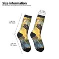 thumbnail image 2 of Fuzoiu Sunshine Jungle Dinosaur Print Kids Socks For Boys Girls,Grip Crew Socks with Non Slip,Lightweight Stretch Crew Socks,Toddlers Crew Boot Socks, 2 of 5