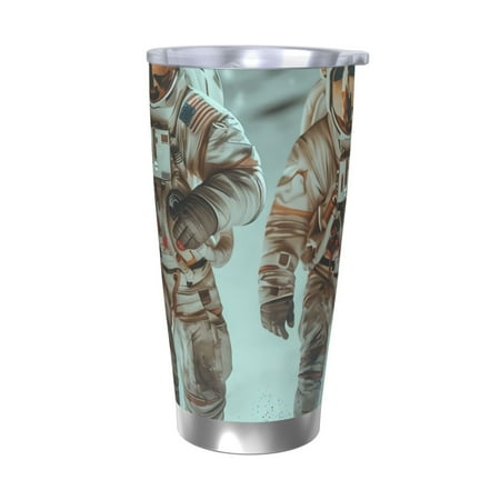 

Gukieu Astronauts On Lunar Mission Print 20OZ Car Cup Vacuum Stainless Steel Leak-proof Thermos Cup Unisex Suitable for Home Outdoor and Sports-Without Straw