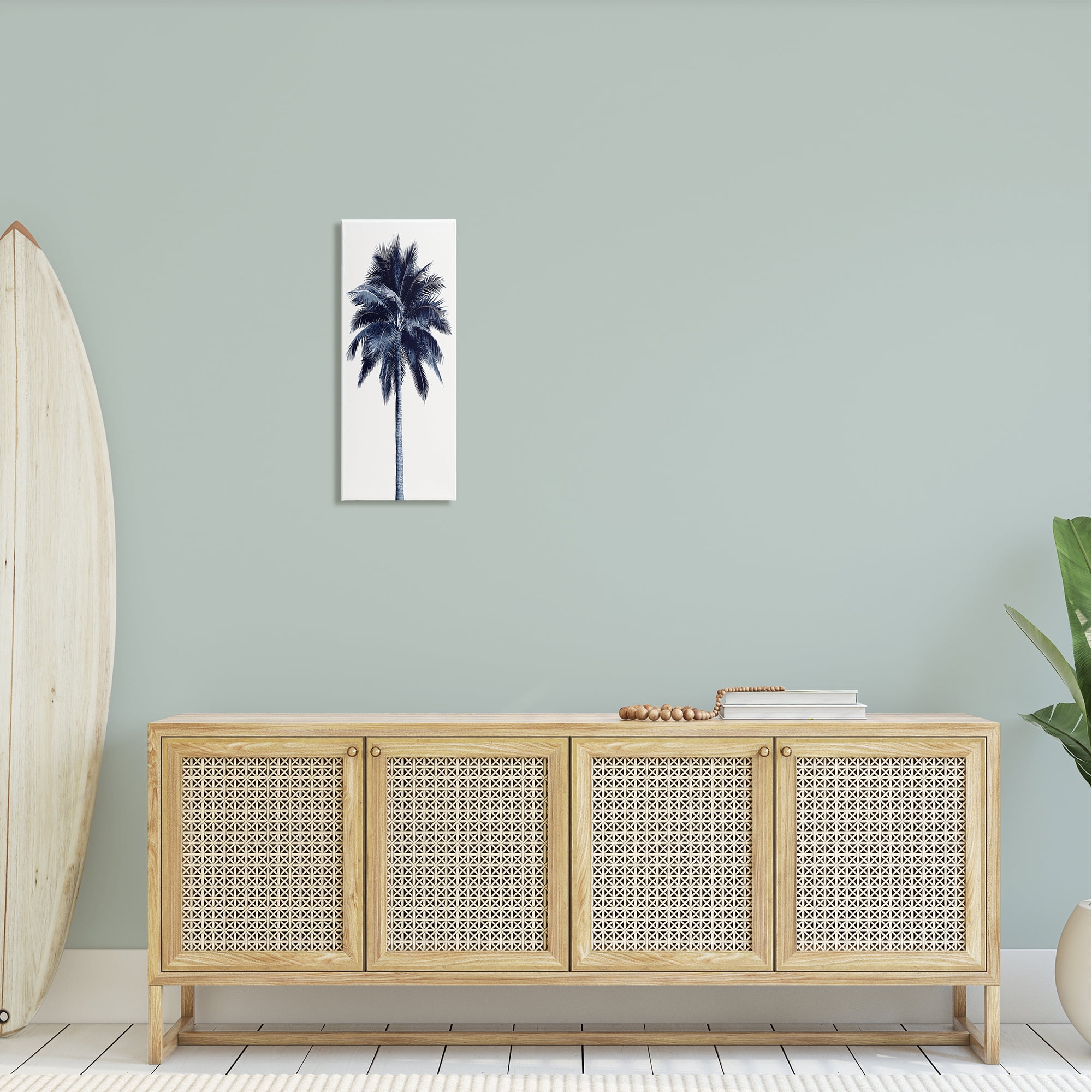 Stupell Industries Modern Palm Tree Plant Leaves Cropped Photography Canvas Wall Art, 10 x 24, Design by Devon Davis