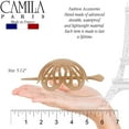 thumbnail image 2 of Camila Paris CP3143 French Hair Bun Clip Maker Cover Cap Holder, Beige, Round Dome Bun Hair Clip for Women Hair Updo, Styling Hair Bun Accessories for Women, No Slip and Durable, Made in France, 2 of 20