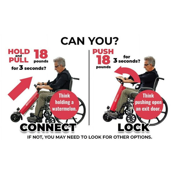 EZ Ride   Lightweight Portable Electric Mobility Device for Wheelchairs Wheelchair Not Included
