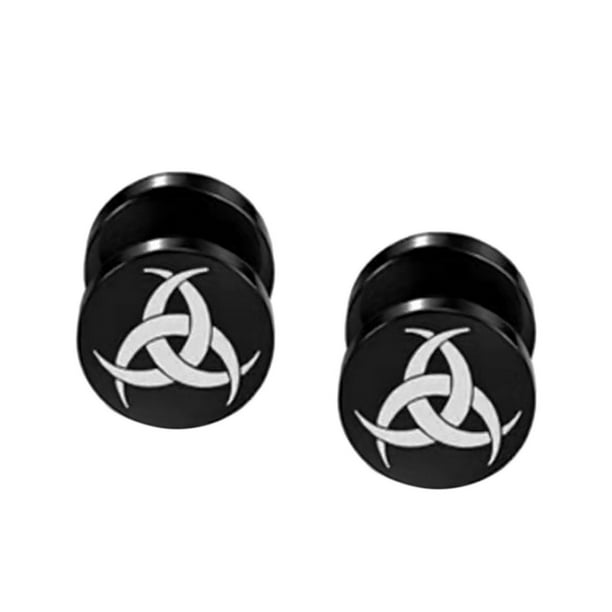 Pendientes de botón, joyería para piercings, pendientes de moda de acero inoxidable, pendientes con barra Estilo D