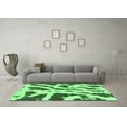thumbnail image 3 of Ahgly Company Indoor Rectangle Abstract Emerald Green Modern Area Rugs, 3' x 5', 3 of 4