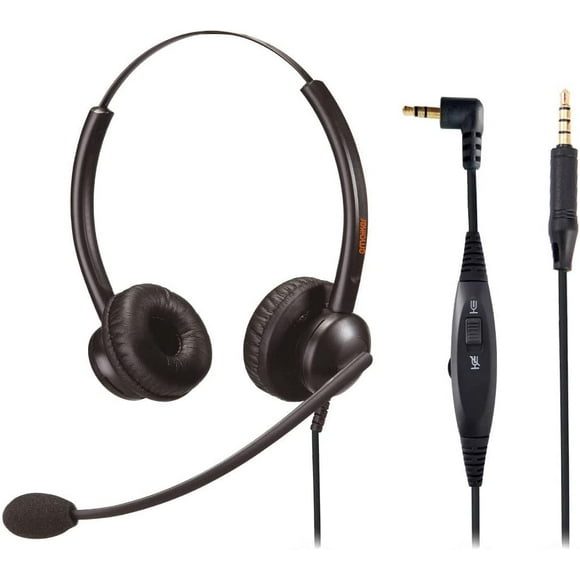 Telephone 2.5mm for Office Call Center with Noise Cancelling Mic for DECT Cordless Phone Yealink Cisco Polycom