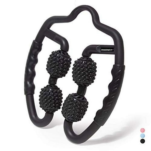 ShadowFit Lightweight Dual Angle Foam Roller Equipment for Sore Muscle, Tissues ? Massage Rollers for Maximum Tension Relief ? High Density Foam for Deep Tissue Pain Relief, Thigh, Arms?(Black)