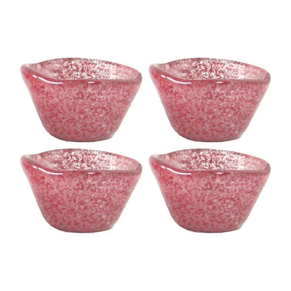 Glass Dinnerware dia.3.25" h:2" 4 oz. Round Pink Purple Glass Ramekin (Set of 4)