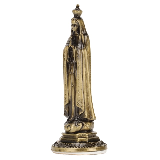 Sculpture Vierge Marie, Petite Statue Vierge Compacte Inodore Durable Mini Sculptée à la Main pour Action de Grâce Cuivre Rouge RF TL003, Bronze RF TL002