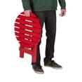 thumbnail image 4 of Shine Company Table d'Appoint Ronde Pliante en Bois Massif, Petite Table de Patio Adirondack Extérieure, Rouge Chili, 4 of 4