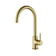 thumbnail image 2 of Kibi USA Lead Free Solid Brass High Arc Single Level Bar Prep Kitchen Faucet with Single Handle Brushed Gold Gold Finish, 2 of 5