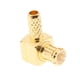 thumbnail image 3 of Conector De RF De ángulo RF De La Encrespadura Del Enchufe Paquetes MCX Para Los Cables es De RG316 RG174 LMR100, Oro Hugo Conector RF de enchufe macho MCX, 3 of 7