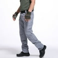thumbnail image 4 of Aqestyerly Pantalon pour Homme à Multiples Poches Pantalon Cargo Tenue de Travail Combat Sécurité Poche Cargo HWRETIE, 4 of 5