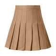 thumbnail image 3 of Womens Skirts Girls Solid Color Pleated Skirt Basic Skirt Aline Design Skirt Outwear, 3 of 3