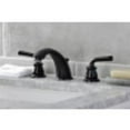 thumbnail image 2 of Kingston Brass KB960RXL Restoration Widespread Bathroom Faucet with Pop-Up Drain, Matte Black, 2 of 5