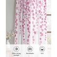 thumbnail image 6 of Pink Polka Dots Sheer Curtains 84 Inch Length 2 Panels Set for Living Room/Bedroom, Vintage Abstract Art Watercolor Kitchen Curtains Grommet Semi-Sheer Curtains Drapes Window Treatments 52"x84"x2, 6 of 7