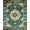 Dark Green, Pattern 11, variant on ODIKA 8'x10' Washable Area Rug Forest Scroll Bold Border Vintage Distressed Traditional Alfombra for King Size Bedroom Under Bed, Master Suite, Non-Shedding, Easy Care