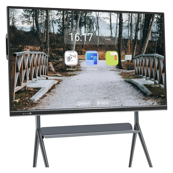 JYXOIHUB Interactive Smart Board 86", 4K Touch Screen Digital Electronic Calendar All-In-One Smartboard Touchscreen Dual OS for School & Business(Include Wall Mount)
