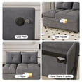 thumbnail image 6 of Miekor Furniture 1 Versatile Foldable Sofa Bed In 3 Lengths, Modern Sofa Sofa Sofa Velvet Pull-Out Bed, Loveseat Sofa Adjustable Back And With Usb Port And Swivel Phone Stand,Grey 04061, 6 of 9
