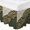 Green, variant on Olive Green Ombre Bed Skirt California King Size 16 Inch Drop, Beige Green Fabric Texture Gypsum Style Abstract Adjustable Elastic Dust Ruffles Bedskirt Wrap Around Pleated Mattress Frame Cover