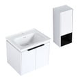 thumbnail image 7 of 24" Wall-Mounted Bathroom Vanity Ceramic Sink Wall-Mounted Side Cabinet for Space Utilization, 7 of 7