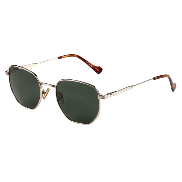 Lentes de Sol ZENOTTIC Hexágono Polarizados UV400 con Montura de Metal