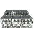 thumbnail image 4 of Sorbus Foldable Fabric Cube Storage Basket Bins for Adults and Children (Chevron Gray/White, 6-Pack), 4 of 8