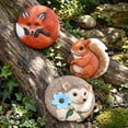 3 Pack Garden Stepping Stone Outdoor, Decorative Dimensional Resin ...