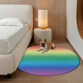 thumbnail image 2 of Round Area Rug 4ft Multicolor Rainbow Abstract Colored Gradient Area Rugs Washable Low Pile Floor Carpet for Bedroom, Ombre Art Non Slip Soft Rugs for Living Room Entryway Dining Room, 2 of 9