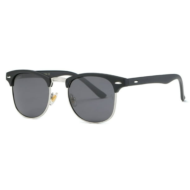 AEVOGUE Gafas de sol polarizadas para mujeres y hombres Gafas de sol retro con montura semi sin montura AE0369