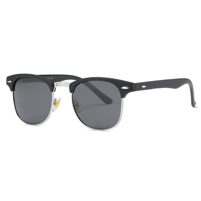 AEVOGUE Gafas de sol polarizadas para mujeres y hombres Gafas de sol retro con montura semi sin montura AE0369