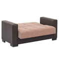 thumbnail image 6 of Ottomanson Origins Sleeper Loveseat, Beige/Brown Leatherette Chenille, 6 of 9
