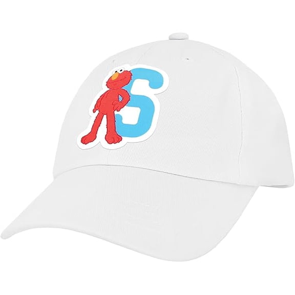 Sesame Street Elmo & Abby Kids Toddler Cap with Initial, Toddler Boys Hat, Youth Girl Baseball Cap, Cute Toddler Baseball Cap
