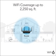 NETGEAR Nighthawk WiFi 6 Router (RAX41) – Security Features, AX3600 3.45 Gbps Wireless Speed –Dual-Band Gigabit Internet Router - Covers up to 2,250 sq. ft., 25 devices