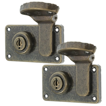 FRCOLOR 2Pcs Bronze Suitcase Lock Hasps Modern Latch Decorative Toggle Catch for Luggage Cases and Briefcases